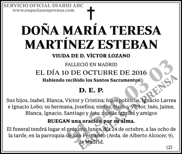 María Teresa Martínez Esteban